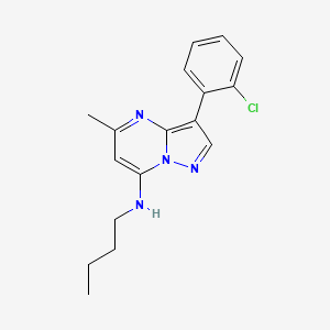 molecular formula C17H19ClN4 B5797354 N-butyl-3-(2-chlorophenyl)-5-methylpyrazolo[1,5-a]pyrimidin-7-amine 