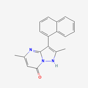 molecular formula C18H15N3O B5797371 2,5-dimethyl-3-(1-naphthyl)pyrazolo[1,5-a]pyrimidin-7(4H)-one 