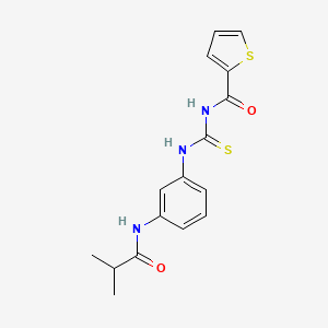 molecular formula C16H17N3O2S2 B5797384 N-({[3-(isobutyrylamino)phenyl]amino}carbonothioyl)-2-thiophenecarboxamide 