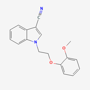molecular formula C18H16N2O2 B5797390 1-[2-(2-methoxyphenoxy)ethyl]-1H-indole-3-carbonitrile 