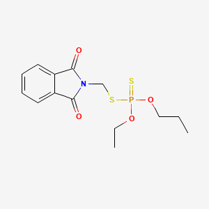 molecular formula C14H18NO4PS2 B579740 2-[[Ethoxy(propoxy)phosphinothioyl]sulfanylmethyl]isoindole-1,3-dione CAS No. 19133-16-5