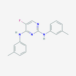 molecular formula C18H17FN4 B5797407 5-fluoro-N,N'-bis(3-methylphenyl)-2,4-pyrimidinediamine 