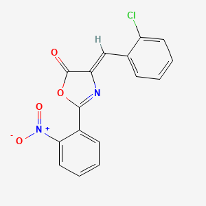 molecular formula C16H9ClN2O4 B5797410 4-(2-chlorobenzylidene)-2-(2-nitrophenyl)-1,3-oxazol-5(4H)-one 