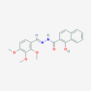 molecular formula C21H20N2O5 B5797425 1-hydroxy-N'-(2,3,4-trimethoxybenzylidene)-2-naphthohydrazide 