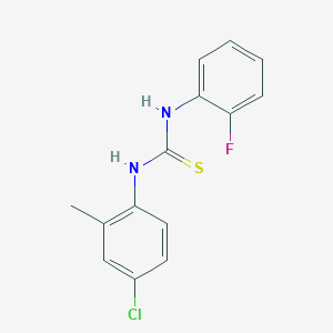 molecular formula C14H12ClFN2S B5797459 N-(4-chloro-2-methylphenyl)-N'-(2-fluorophenyl)thiourea 