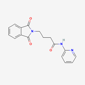 molecular formula C17H15N3O3 B5797461 4-(1,3-dioxo-1,3-dihydro-2H-isoindol-2-yl)-N-2-pyridinylbutanamide 