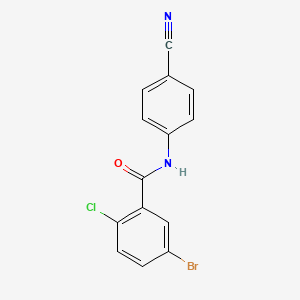molecular formula C14H8BrClN2O B5797463 5-bromo-2-chloro-N-(4-cyanophenyl)benzamide 