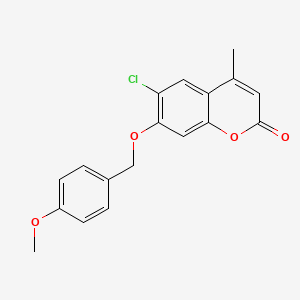molecular formula C18H15ClO4 B5797472 6-chloro-7-[(4-methoxybenzyl)oxy]-4-methyl-2H-chromen-2-one 