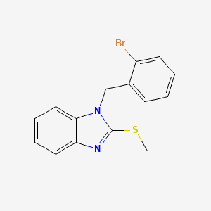molecular formula C16H15BrN2S B5797485 1-(2-bromobenzyl)-2-(ethylthio)-1H-benzimidazole 