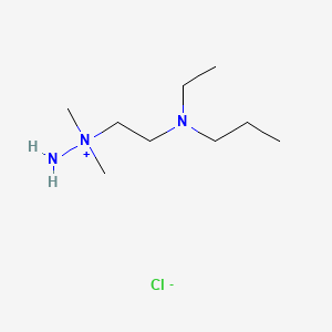 molecular formula C9H24ClN3 B579750 1-[2-(Ethylpropylamino)ethyl]-1,1-dimethylhydrazinium chloride CAS No. 19014-41-6