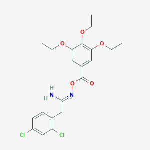 molecular formula C21H24Cl2N2O5 B5797503 2-(2,4-dichlorophenyl)-N'-[(3,4,5-triethoxybenzoyl)oxy]ethanimidamide 