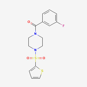 molecular formula C15H15FN2O3S2 B5797511 1-(3-fluorobenzoyl)-4-(2-thienylsulfonyl)piperazine 