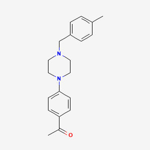 molecular formula C20H24N2O B5797538 1-{4-[4-(4-methylbenzyl)-1-piperazinyl]phenyl}ethanone 