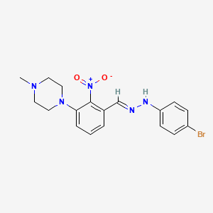 3-(4-methyl-1-piperazinyl)-2-nitrobenzaldehyde (4-bromophenyl)hydrazone