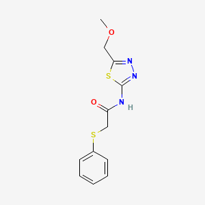 molecular formula C12H13N3O2S2 B5797575 N-[5-(methoxymethyl)-1,3,4-thiadiazol-2-yl]-2-(phenylthio)acetamide 