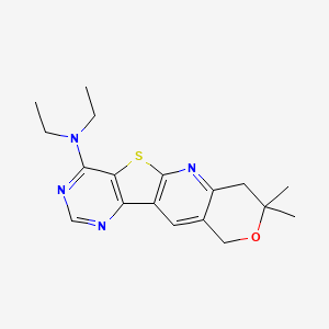 molecular formula C18H22N4OS B5797580 N,N-diethyl-8,8-dimethyl-7,10-dihydro-8H-pyrano[3'',4'':5',6']pyrido[3',2':4,5]thieno[3,2-d]pyrimidin-4-amine 