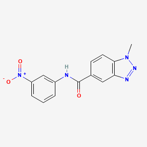 molecular formula C14H11N5O3 B5797600 1-methyl-N-(3-nitrophenyl)-1H-1,2,3-benzotriazole-5-carboxamide 