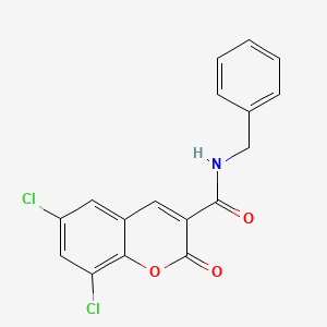 molecular formula C17H11Cl2NO3 B5797612 N-benzyl-6,8-dichloro-2-oxo-2H-chromene-3-carboxamide 