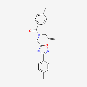 molecular formula C21H21N3O2 B5797622 N-allyl-4-methyl-N-{[3-(4-methylphenyl)-1,2,4-oxadiazol-5-yl]methyl}benzamide 