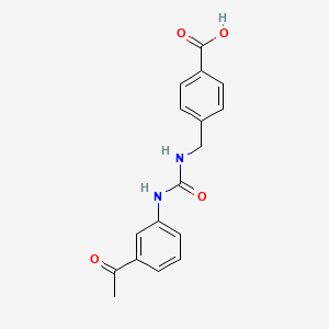 molecular formula C17H16N2O4 B5797627 4-[({[(3-acetylphenyl)amino]carbonyl}amino)methyl]benzoic acid 