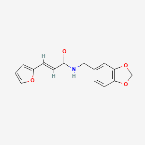 molecular formula C15H13NO4 B5797636 N-(1,3-benzodioxol-5-ylmethyl)-3-(2-furyl)acrylamide 
