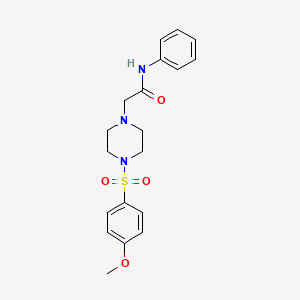 2-{4-[(4-methoxyphenyl)sulfonyl]-1-piperazinyl}-N-phenylacetamide