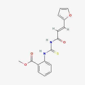 molecular formula C16H14N2O4S B5797652 methyl 2-[({[3-(2-furyl)acryloyl]amino}carbonothioyl)amino]benzoate 