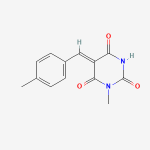 molecular formula C13H12N2O3 B5797659 1-methyl-5-(4-methylbenzylidene)-2,4,6(1H,3H,5H)-pyrimidinetrione 