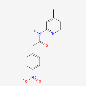 molecular formula C14H13N3O3 B5797666 N-(4-methyl-2-pyridinyl)-2-(4-nitrophenyl)acetamide 