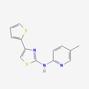 molecular formula C13H11N3S2 B5797667 5-methyl-N-[4-(2-thienyl)-1,3-thiazol-2-yl]-2-pyridinamine 