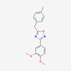 molecular formula C18H18N2O3 B5797700 3-(3,4-dimethoxyphenyl)-5-(4-methylbenzyl)-1,2,4-oxadiazole 