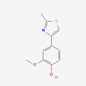 molecular formula C11H11NO2S B5797702 2-methoxy-4-(2-methyl-1,3-thiazol-4-yl)phenol 