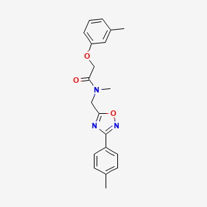 molecular formula C20H21N3O3 B5797708 N-methyl-2-(3-methylphenoxy)-N-{[3-(4-methylphenyl)-1,2,4-oxadiazol-5-yl]methyl}acetamide 