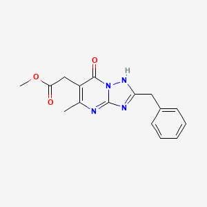 methyl (2-benzyl-5-methyl-7-oxo-4,7-dihydro[1,2,4]triazolo[1,5-a]pyrimidin-6-yl)acetate