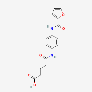 molecular formula C16H16N2O5 B5797752 5-{[4-(2-furoylamino)phenyl]amino}-5-oxopentanoic acid 