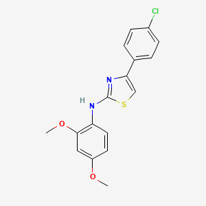 molecular formula C17H15ClN2O2S B5797755 4-(4-chlorophenyl)-N-(2,4-dimethoxyphenyl)-1,3-thiazol-2-amine 