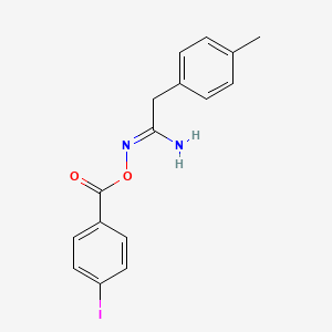 molecular formula C16H15IN2O2 B5797784 N'-[(4-iodobenzoyl)oxy]-2-(4-methylphenyl)ethanimidamide 