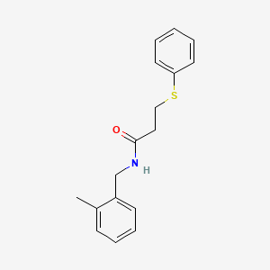 molecular formula C17H19NOS B5797787 N-(2-methylbenzyl)-3-(phenylthio)propanamide 
