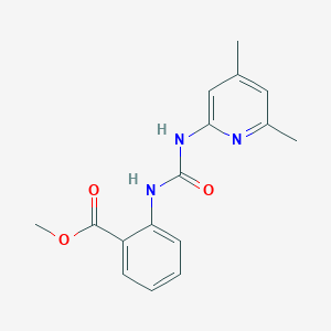 molecular formula C16H17N3O3 B5797799 methyl 2-({[(4,6-dimethyl-2-pyridinyl)amino]carbonyl}amino)benzoate 