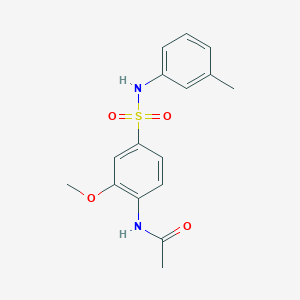molecular formula C16H18N2O4S B5797802 N-(2-methoxy-4-{[(3-methylphenyl)amino]sulfonyl}phenyl)acetamide 