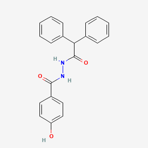 molecular formula C21H18N2O3 B5797805 N'-(diphenylacetyl)-4-hydroxybenzohydrazide 