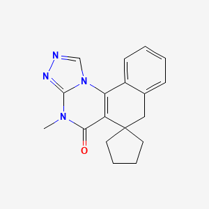 4-methyl-4H-spiro[benzo[h][1,2,4]triazolo[4,3-a]quinazoline-6,1'-cyclopentan]-5(7H)-one
