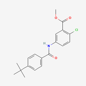 molecular formula C19H20ClNO3 B5797821 methyl 5-[(4-tert-butylbenzoyl)amino]-2-chlorobenzoate 