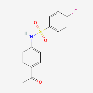 molecular formula C14H12FNO3S B5797822 N-(4-acetylphenyl)-4-fluorobenzenesulfonamide 
