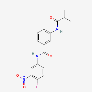 molecular formula C17H16FN3O4 B5797825 N-(4-fluoro-3-nitrophenyl)-3-(isobutyrylamino)benzamide 