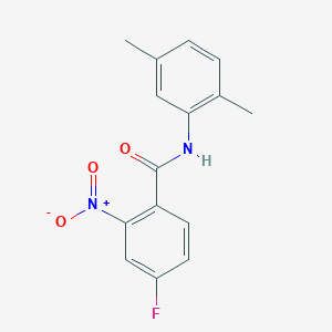 molecular formula C15H13FN2O3 B5797837 N-(2,5-dimethylphenyl)-4-fluoro-2-nitrobenzamide 