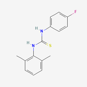 molecular formula C15H15FN2S B5797846 N-(2,6-dimethylphenyl)-N'-(4-fluorophenyl)thiourea 