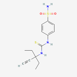 molecular formula C14H19N3O2S2 B5797847 4-({[(1,1-diethyl-2-propyn-1-yl)amino]carbonothioyl}amino)benzenesulfonamide 