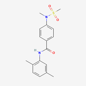 molecular formula C17H20N2O3S B5797863 N-(2,5-dimethylphenyl)-4-[methyl(methylsulfonyl)amino]benzamide 