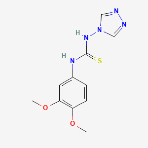 molecular formula C11H13N5O2S B5797868 N-(3,4-dimethoxyphenyl)-N'-4H-1,2,4-triazol-4-ylthiourea 